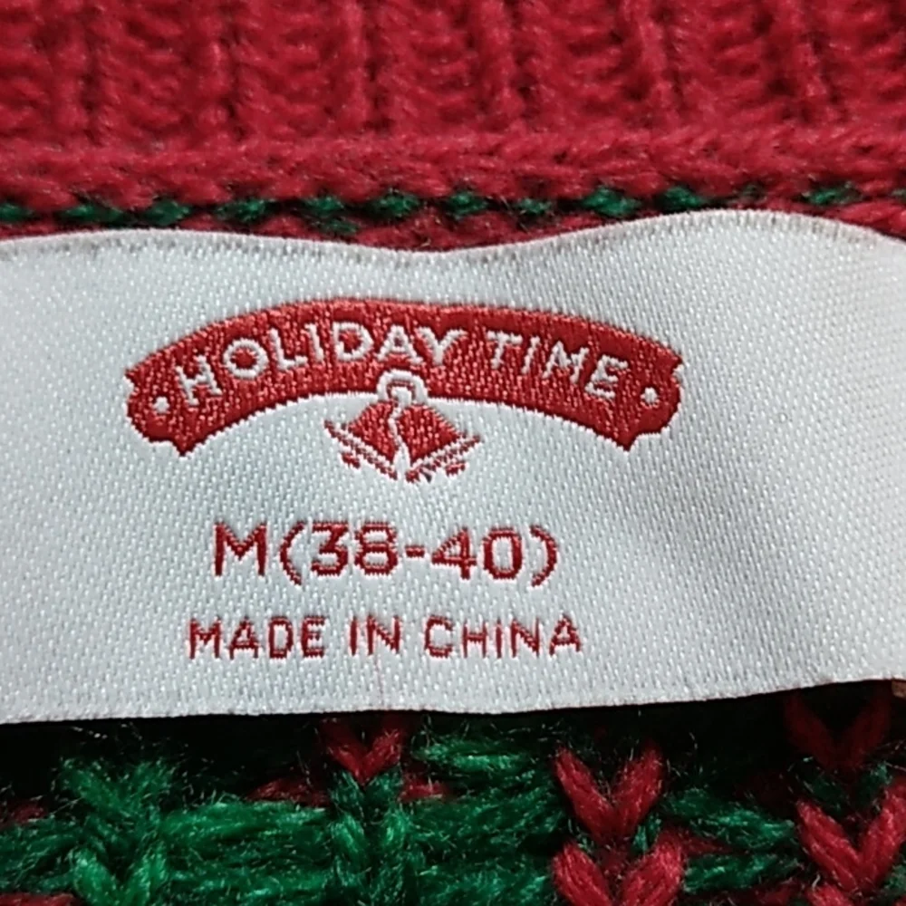 Holiday Time man's ugly sweater sz M